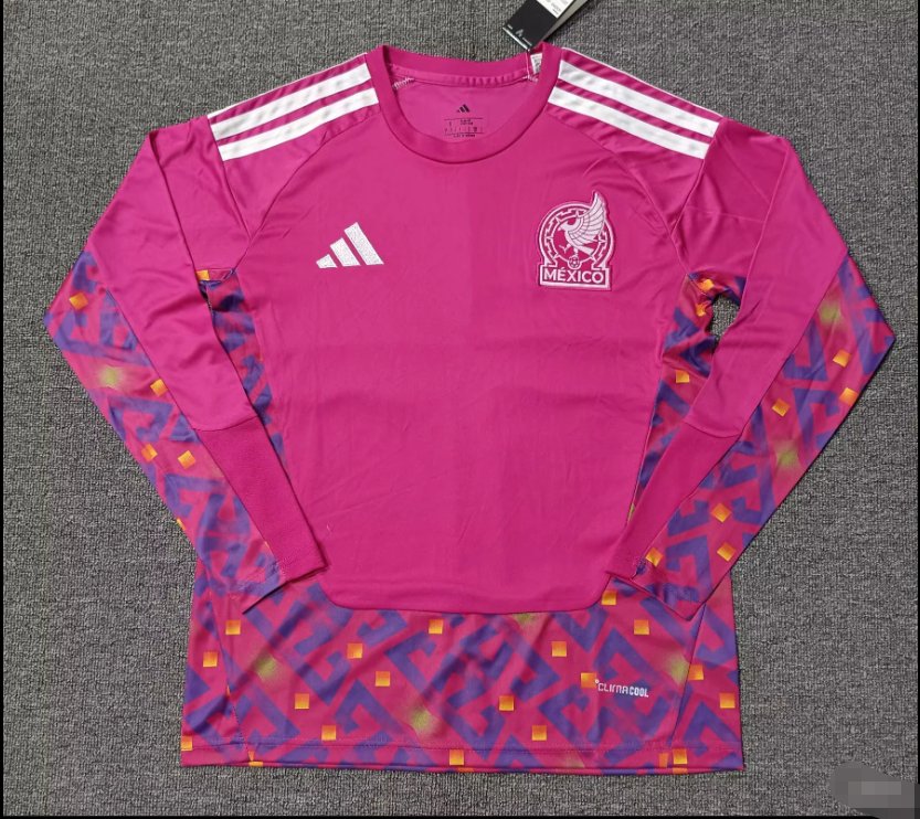 AAA Quality Mexico 2026 World Cup GK Pink Leaked Long Jersey AAA Quality Mexico 2026 World Cup GK Pink Leaked Long Jersey